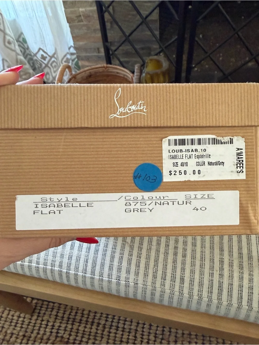 Christian Louboutin Neutral Bow Espadrille Wedge Sandals - Picture 3 of 3